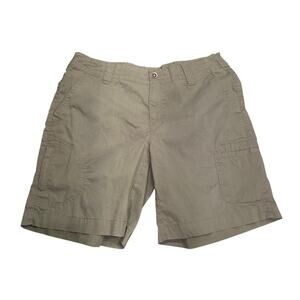 Eddie Bauer Nylon Blend Hiking Trail Utility Grey Green Shorts Womens Size 10